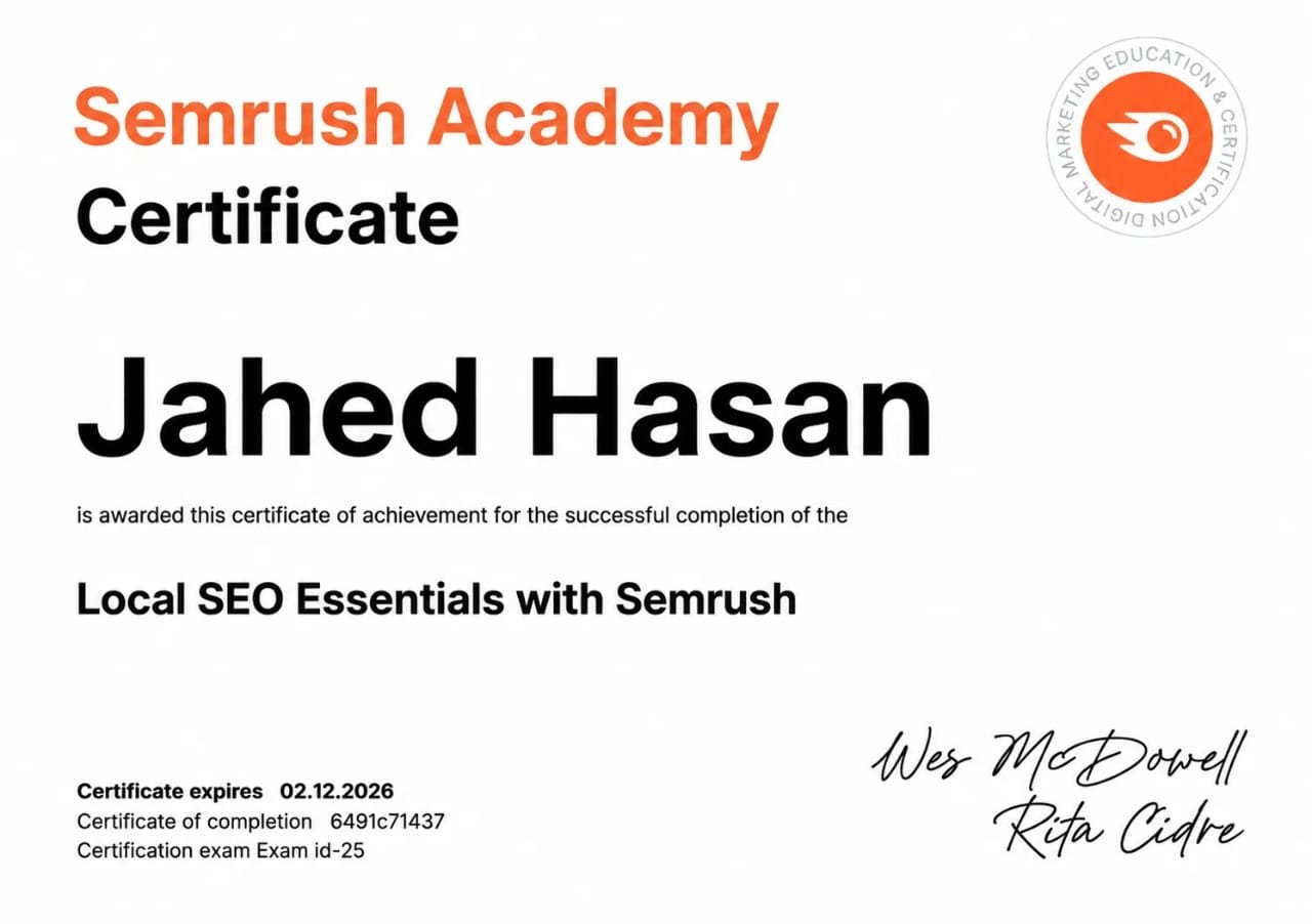 Certification 1