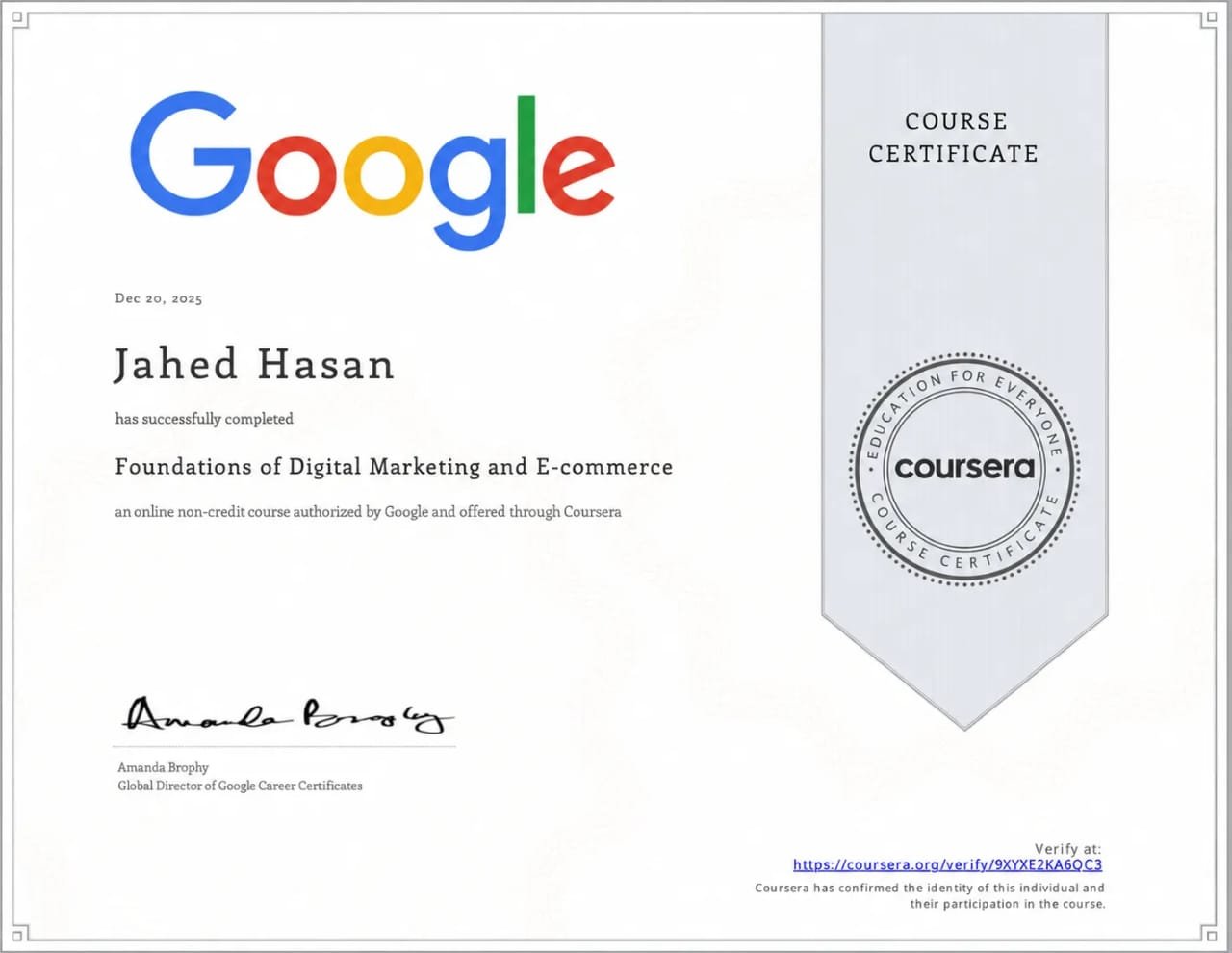 Certification 2